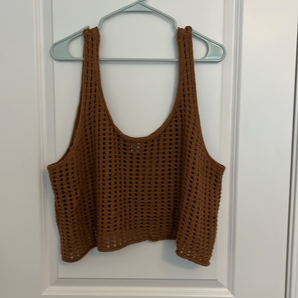 Orange and brown Wild Fable crochet tank top bundle - Picture 5 of 6